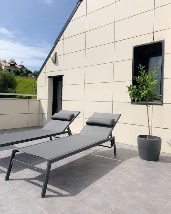 Atico Con Esplendida Terraza Comillas Exterior foto