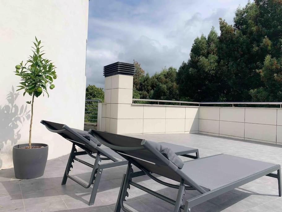 Atico Con Esplendida Terraza Comillas Exterior foto
